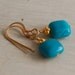Turquoise Gold Earrings Sleeping Beauty Turquoise