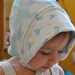 UB2 ORGANIC BLUEBIRD--SKY a safe for you and baby soft, sweet, tweet-able sun hat by The Urban Baby Bonnet-- size small