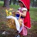 Halloween Costume Little Red Riding Hood dress red gingham retro apron dress costume for girls and toddlers