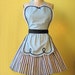 retro apron blue 50s DINER WAITRESS ... ice cream parlor fifties hostess or bridal shower gift womens flirty full aprons