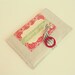 Linen Note Pad Organizer Sketchbook Case Appliqued Vintage Buckle Moleskine Sketchbook