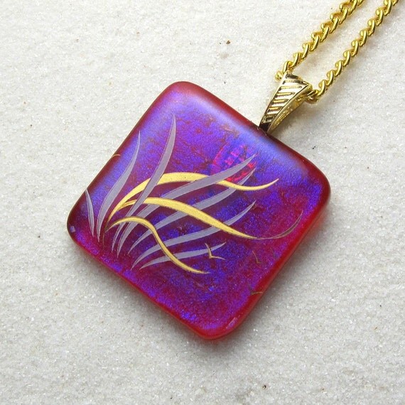 purple dichroic sea grass pendant p 530 by helixartandglass purple dichroic sea grass pendant p 530 by helixartandglass