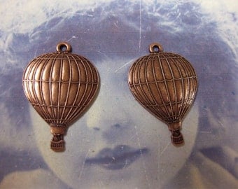 Copper Ox Plated Small Hot Air Balloon Charms 559COP x2