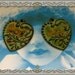 Verdigris Patina Brass Heart Charms 1168VER x2