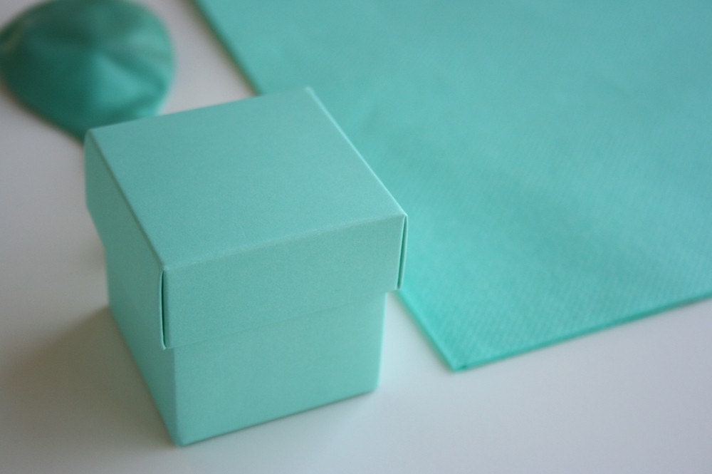 Set of French Tiffany Blue Napkins s/12