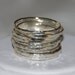 SET OF 9 handmade hammered sterling silver stackable rings, sizes 3, 4, 5, 6, 7, 8, 9, 10, 11
