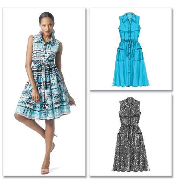 pattern sizes dress Shirtwaist Size Dress by Pattern McCalls PatternParlor 6506 Modern