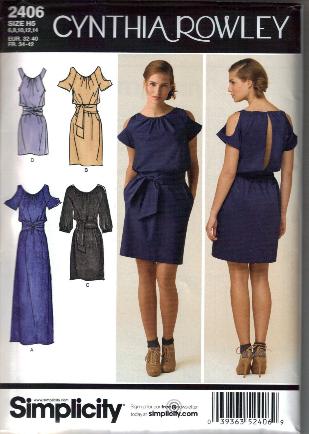 Patron De Couture Simplicity Cynthia Rowley - Robe Et Veste Taille 6-14, Neuf, Référence K1688