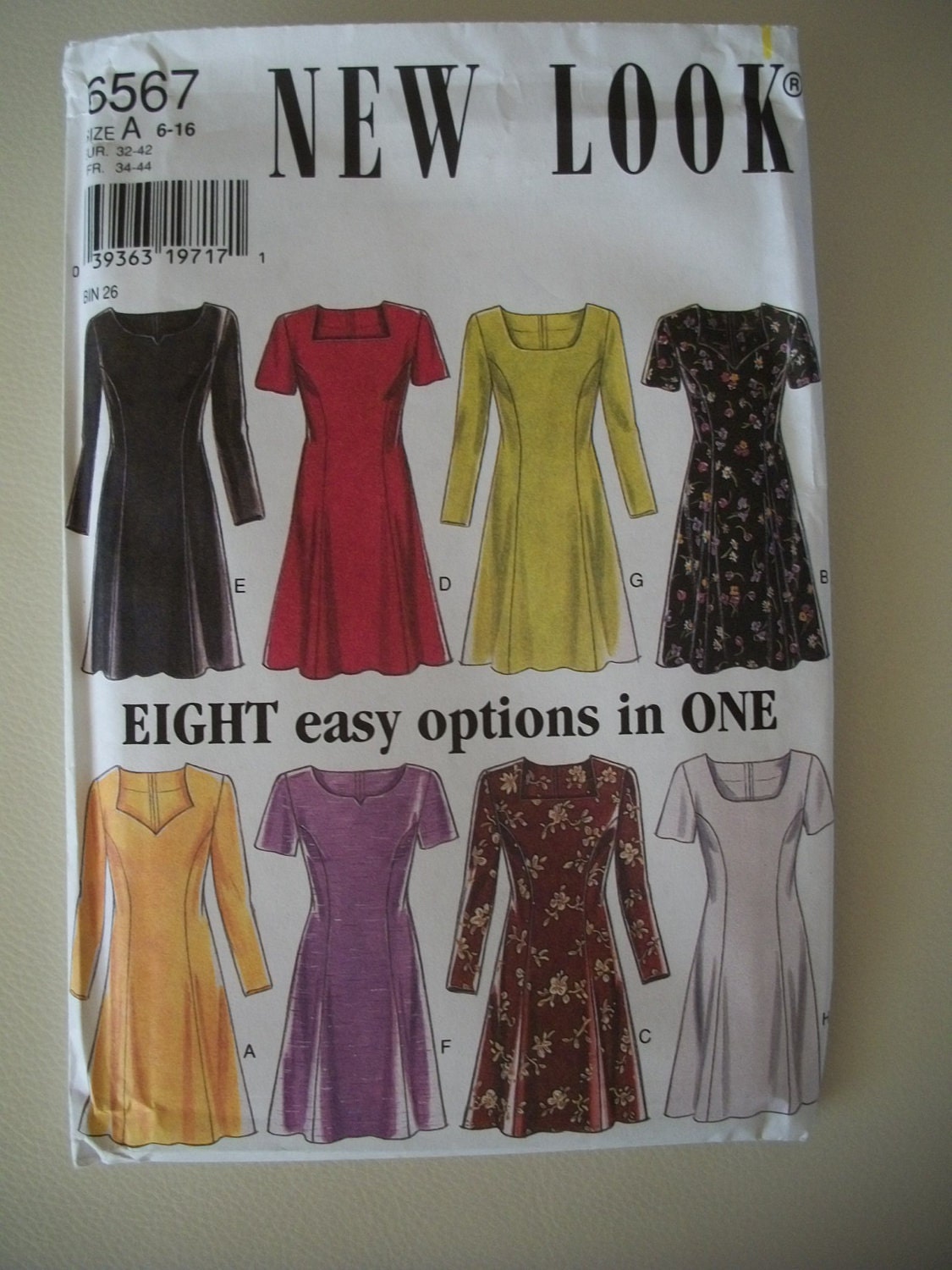 patterns dress easy vogue Size Pattern Line by Easy New Look 16 6567 6 Dress PatternParlor A