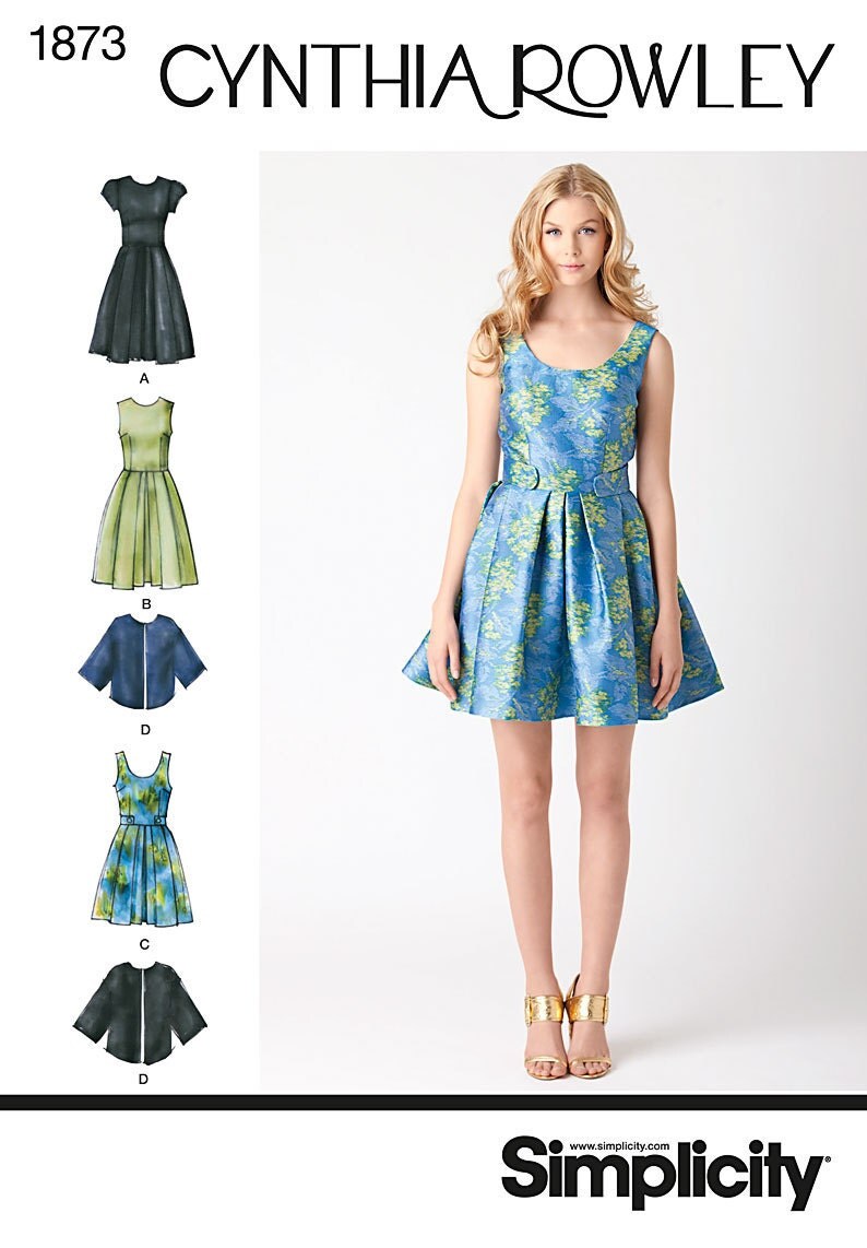 Cynthia Rowley Dress & Jacket Pattern Retro Mod Simplicity