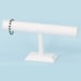 White Leatherette Covered Bracelet T Bar Style Jewelry Display Stand 11 Inch Long Size