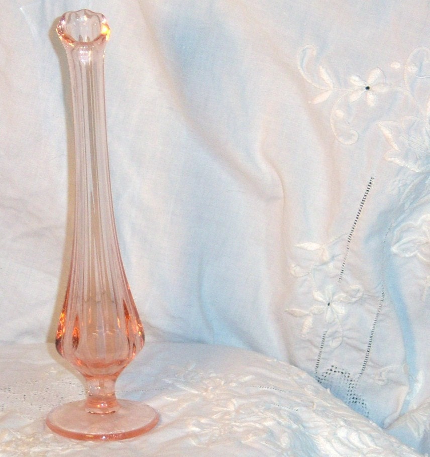 Pink Depression Glass Bud Vase