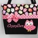 Olivia OWL DIAPER Bag .. Applique OWL ... Personalized Free