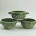 Ceramic Prep Bowls kitchen cooking green ivy leaves