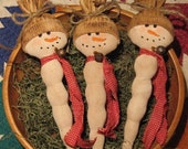 EPATTERN -- Primitive Icicle Snowmen Tucks Ornies Bowl Fillers