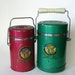 Pair of Camel Vintage Thermos Vacuum Flask Made in Hong Kong Amazing Patina.