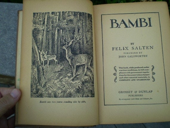 bambi 1929 edition