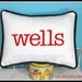Large Font Name or Word Personalized Pillow Cover - Lumbar Size 12 x 16