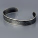 Etched Silver Cuff Bracelet - Inspirational Quote- Nothing Is Worth More - Goethe
