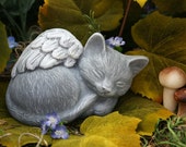 Angel Cat Statue - Pet Memorial Marker