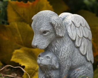 angel pug statue