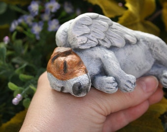 Jack Russell Terrier - Dog Angel Concrete Memorial