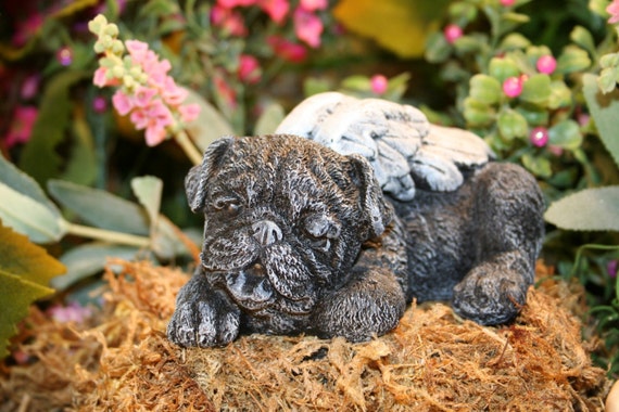 angel pug statue