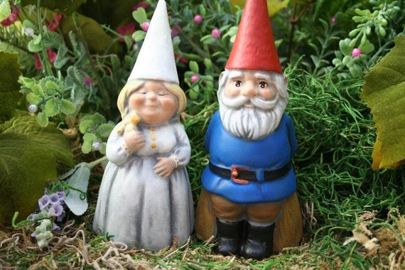 Custom Wedding Gnomes 3 Piece Set Cake Topper