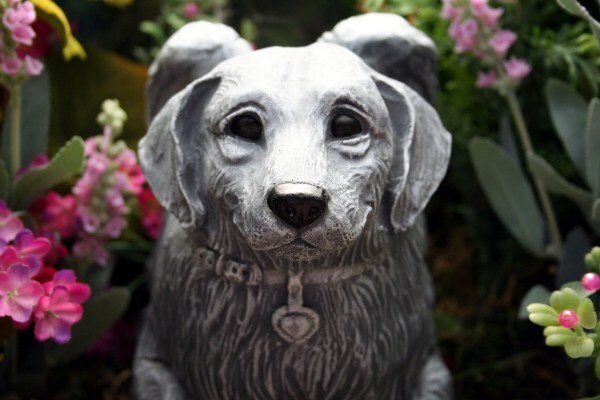 dog angel statues garden