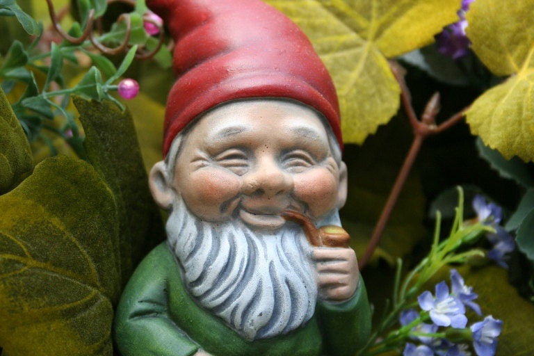 Download Garden Gnomes German Style Yard Gnome With Pipe Smoking