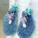 Arrecife earrings ... Blue Coral, Amethyst, Iolite, Apatite, Blue Zircon, 925 SIlver