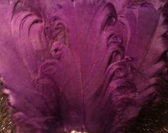 Purple, Feather fascinator, headband, purple feather, barrette, Fashion, feather fascinator, Bohemian chic, 1920s flapper girl,ready to shi
