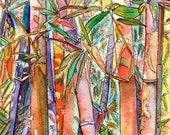 Rainbow Bamboo 8x10 print from Kauai Hawaii orange purple green Rainbow Bamboo 8x10 print from Kauai Hawaii orange purple green
