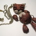 Sly as a Fox Necklace - Polymer Clay, Animal, Art Doll