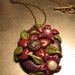 SALE Flower Bouquet Necklace - OOAK, Polymer clay, Jewelry