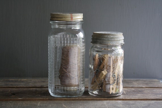 vintage glass jars