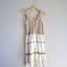 70s crochet dress // oats and honey crochet and cotton // vintage 1970s boho dress