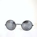 80s circle glasses // black metal frames with full spectrum lenses // vintage 1980s glasses