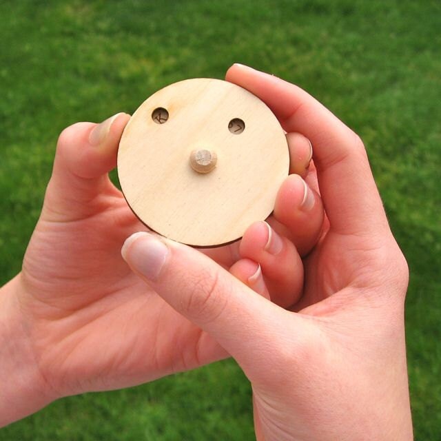 Secret Message Decoder Disk Wooden Toy Spy Disk