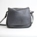 SUMMER SALE....60s vintage black leather shoulder bag / vintage accordion leather handbag