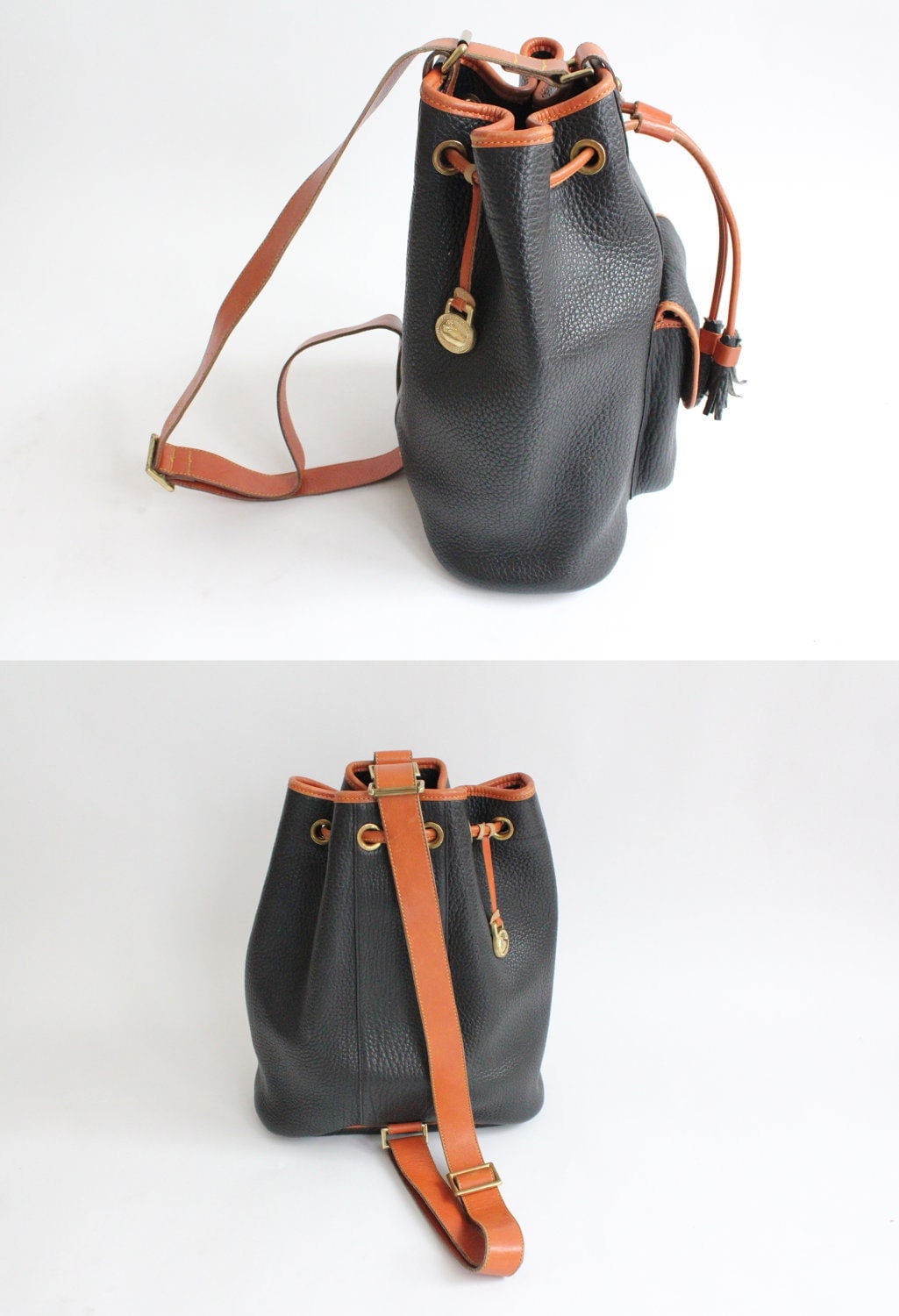 80s vintage Dooney and Bourke leather backpack // vintage