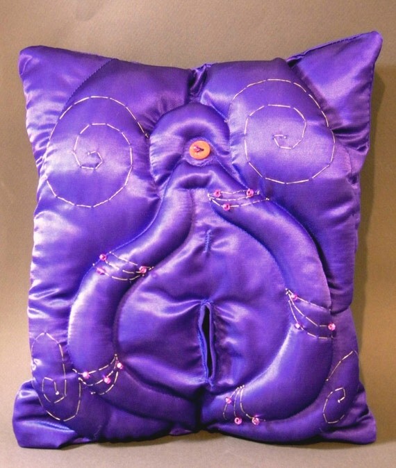 Purple Satin Vagina Pillow- mature