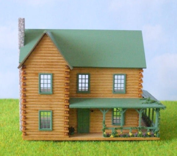 1/144th Scale Log Cabin Dollhouse Miniature