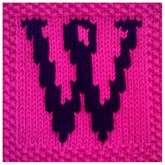 PDF Knitting pattern capital letter W afghan / by FionaKelly