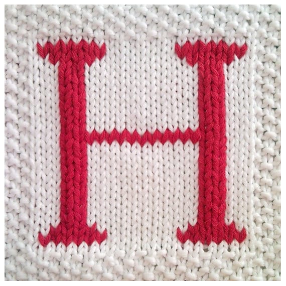 PDF Knitting pattern capital letter H afghan / by FionaKelly