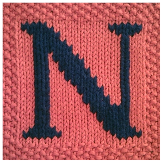 PDF Knitting pattern capital letter N afghan / by FionaKelly