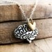 Brain necklace - I heart brains - silver and bronze