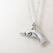 Very tiny Narwhal necklace - silver narwhal jewelry nautical marine life