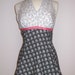 SUPER SALE- Rosey Black and White Apron