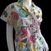 MODERN ART Vintage 80's MIRO Inspired Novelty Print Shirt